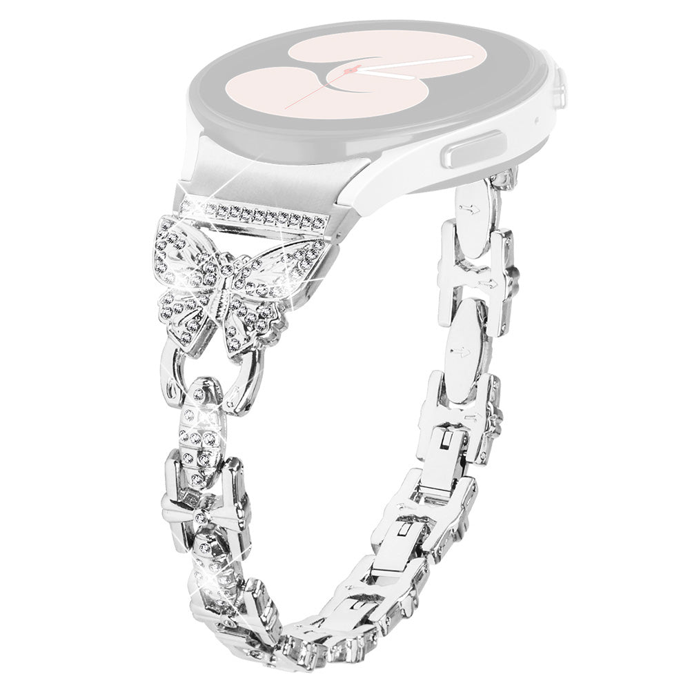 Stainless Steel Band for Samsung Galaxy Watch4 40mm 44mm Watch5 40mm 44mm Watch4 Classic 42mm 46mm Rhinestone Decor 20mm Watch Strap with Connector Stainless Steel Band for Samsung Galaxy Watch4 40mm 44mm Watch5 40mm 44mm Watch4 Classic 42mm 46mm Rhinestone Decor 20mm Watch Strap with Connector